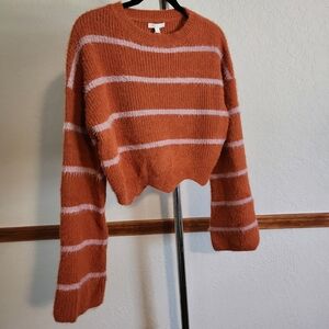 Orange striped sweater